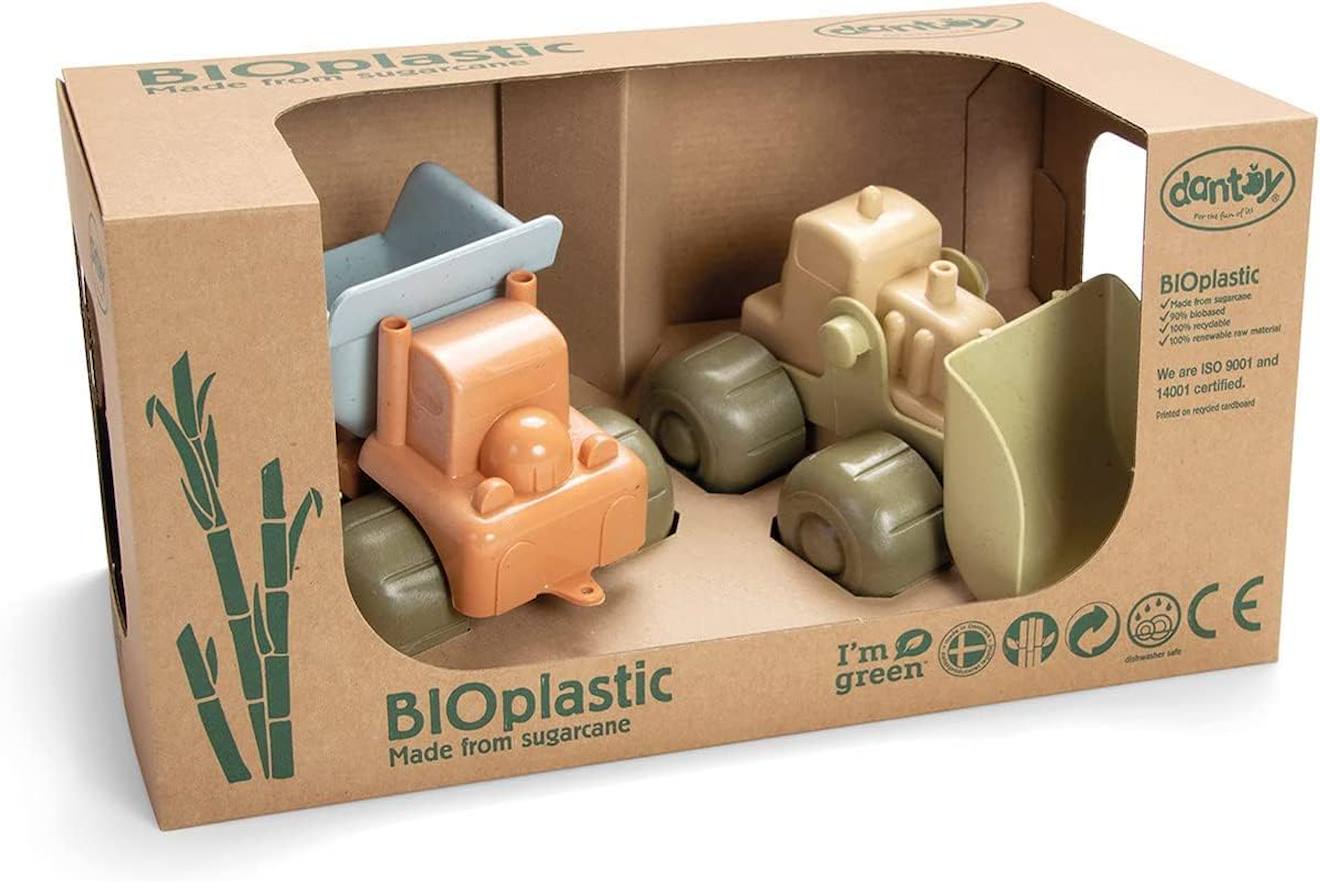 Véhicules de construction en bioplastique vert