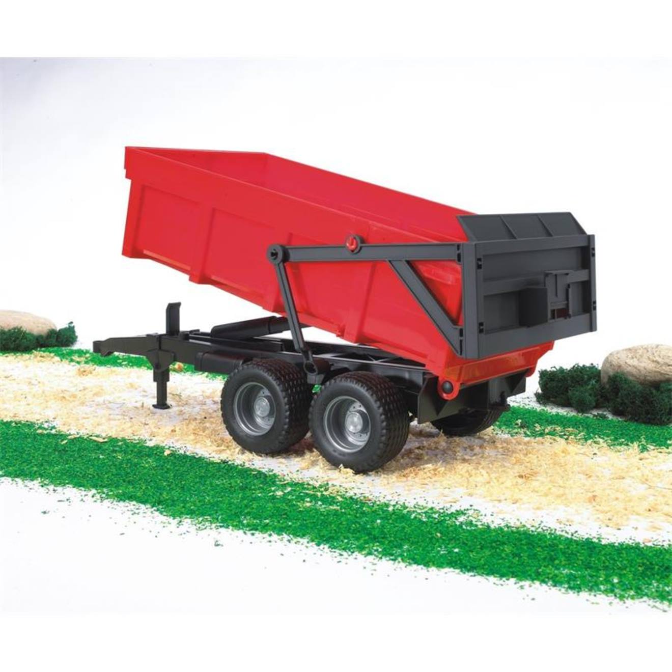 Véhicules miniatures - remorque basculante avec paroi arrière automatique rouge