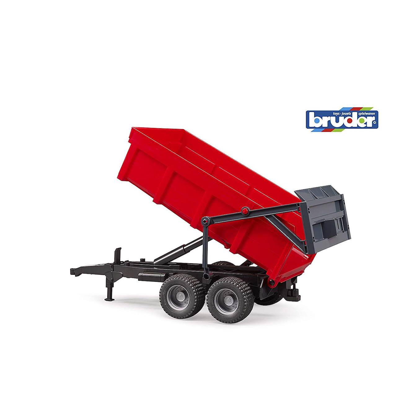 Véhicules miniatures - remorque basculante avec paroi arrière automatique rouge