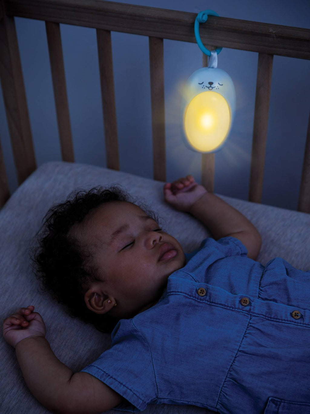 Veilleuse bébé otarie douce nuit 3 en 1 - gris