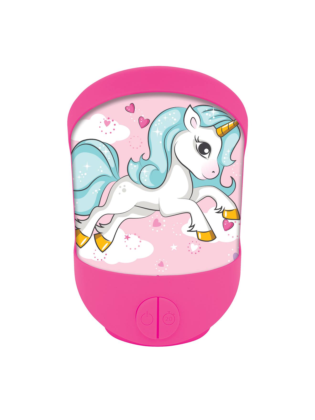 Veilleuse de chevet ou murale licorne rose