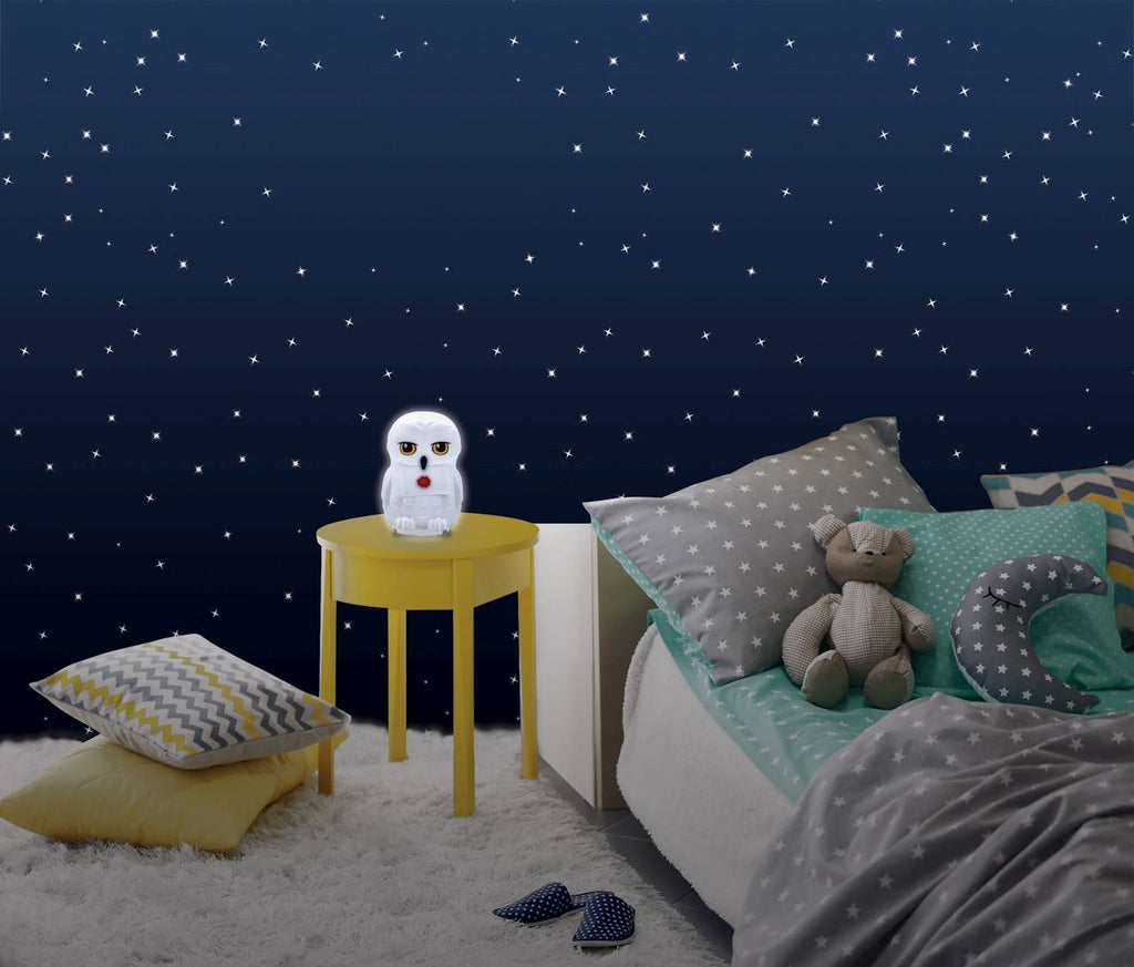 Veilleuse en 3D avec diffusion lumière en couleurs blanc