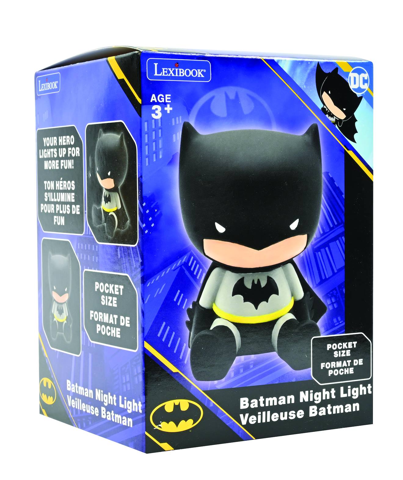 Veilleuse en 3D avec variation de couleurs Batman noir