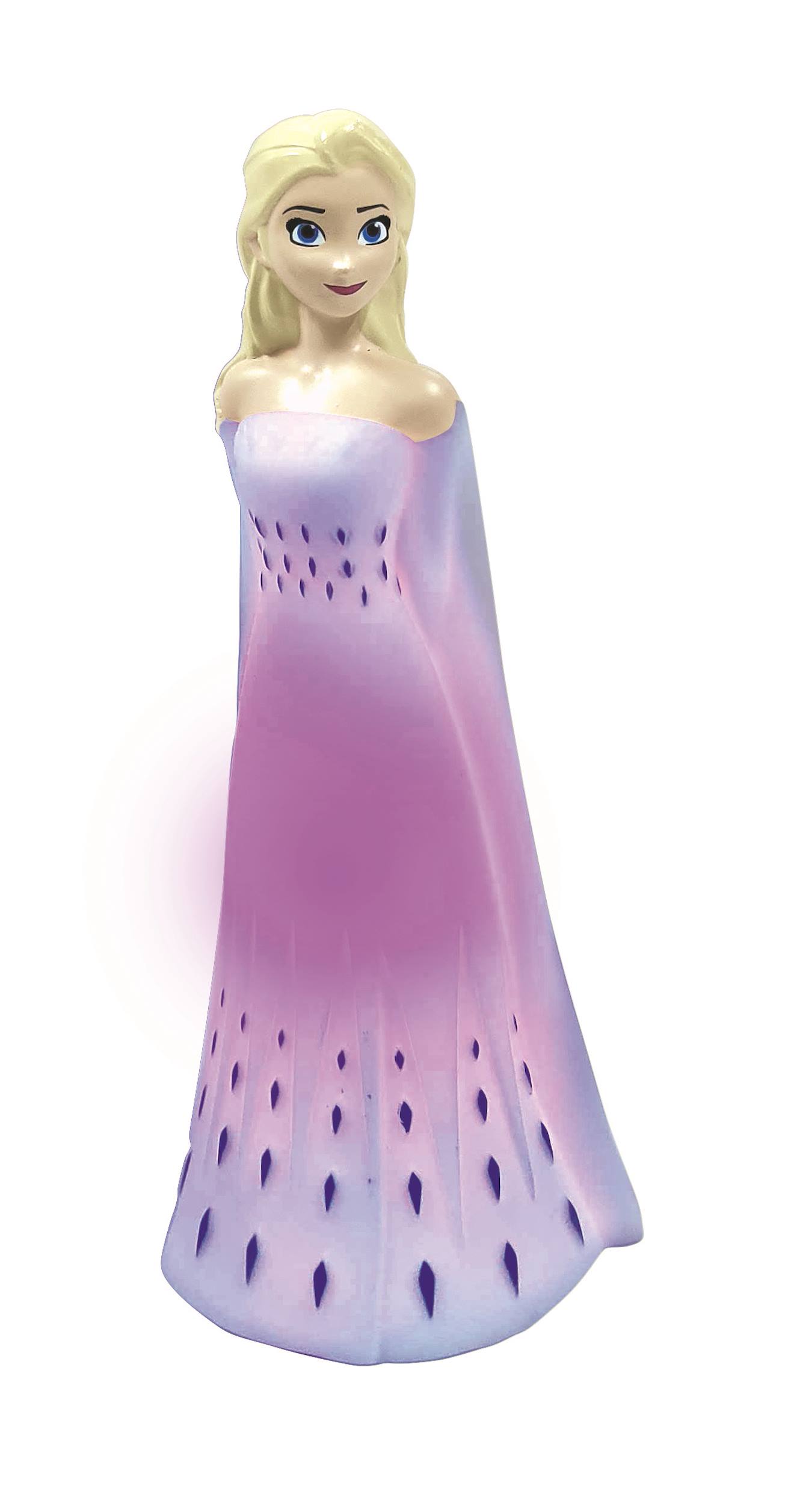 Veilleuse en 3D avec variation de couleurs elsa Reine des Neiges blanc