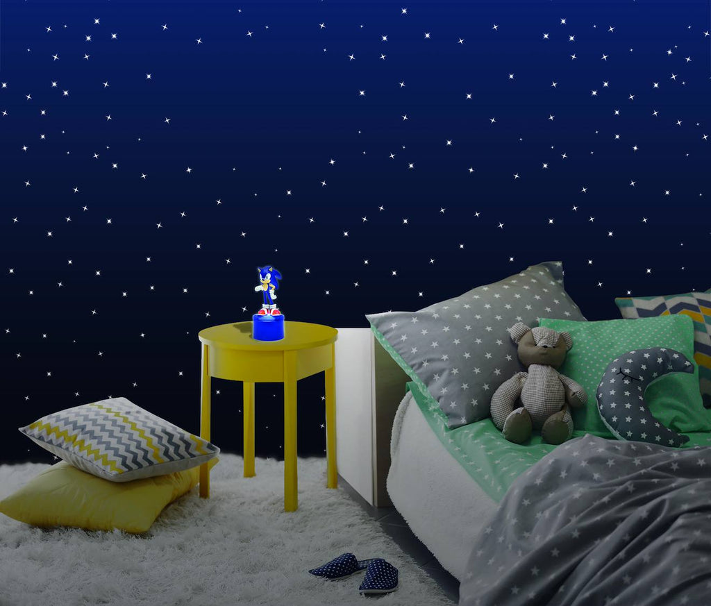 Veilleuse en 3D avec variation de couleurs Sonic bleu