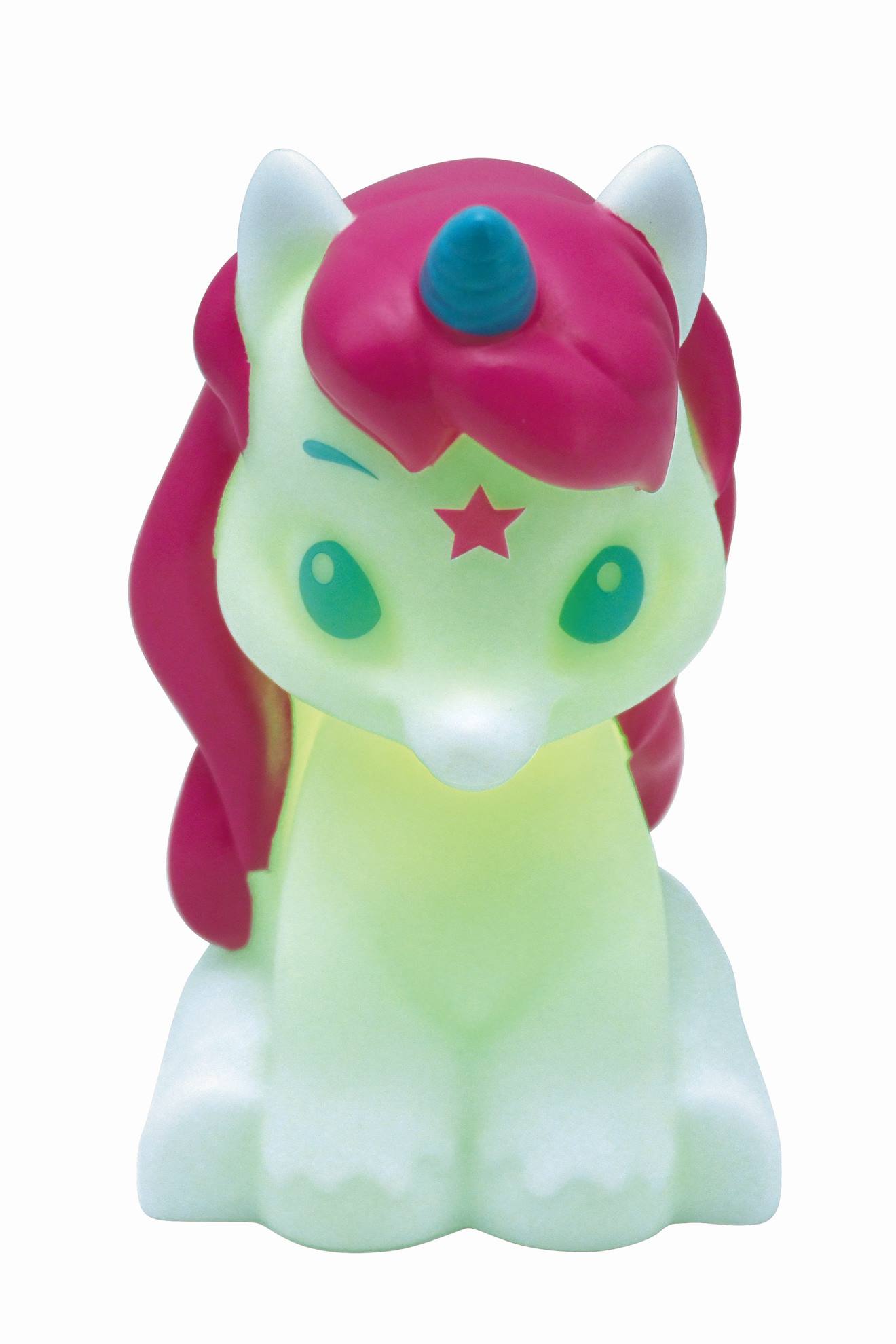 Veilleuse licorne en 3D avec variation de couleurs blanc