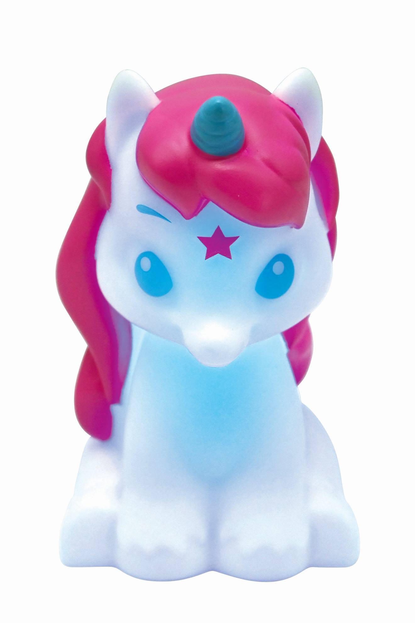 Veilleuse licorne en 3D avec variation de couleurs blanc