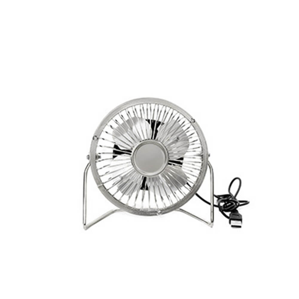 Ventilateur USB Rétro Argent - Gadget USB Kikkerland