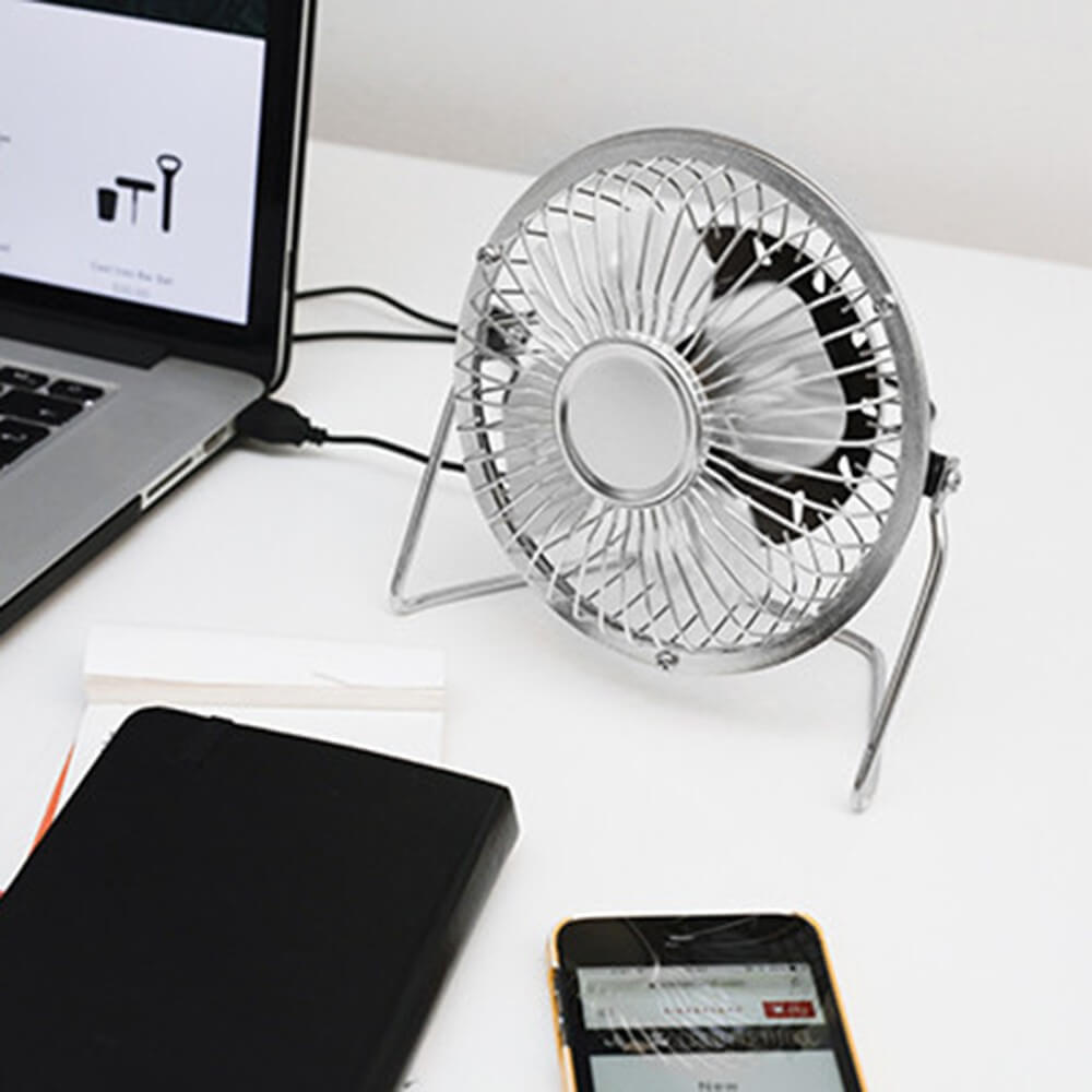 Ventilateur USB Rétro Argent - Gadget USB