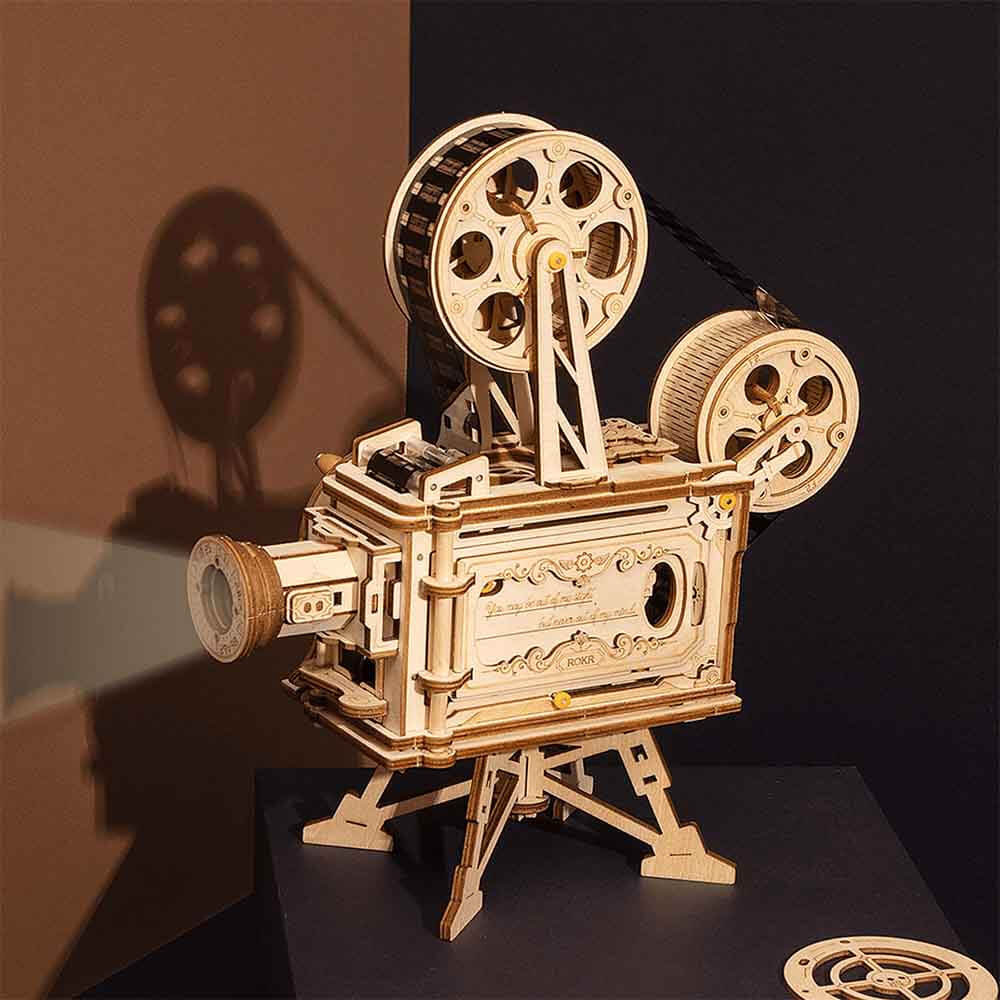 Véritable Projecteur en Bois à Monter - Maquette Bois