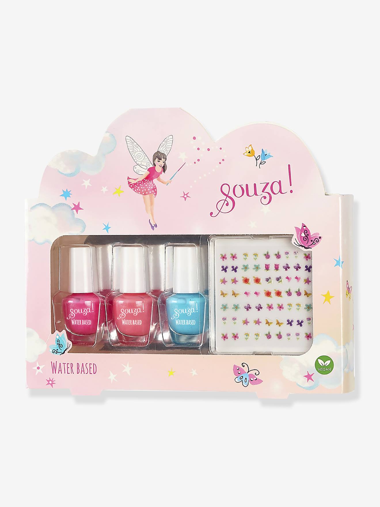Vernis à ongle + stickers elfe rose