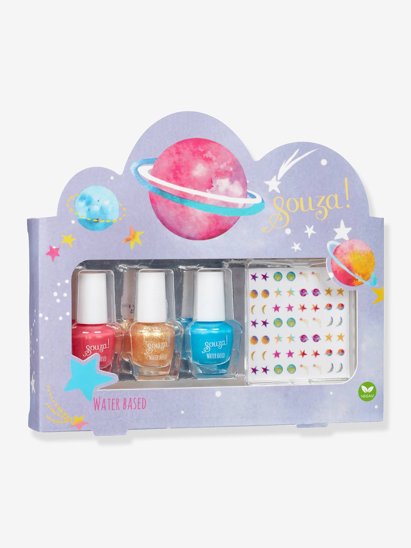 Vernis à ongles et stickers multicolore