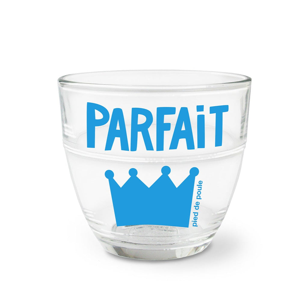 Verre Duralex Parfait avec couronne bleue