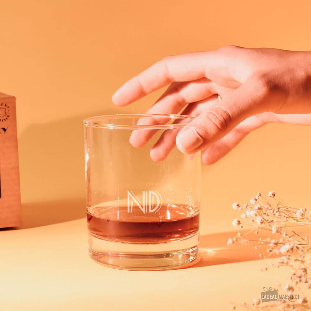 Verre à Whisky Initiales à Personnaliser - Verre Whisky à Personnaliser CadoMaestro