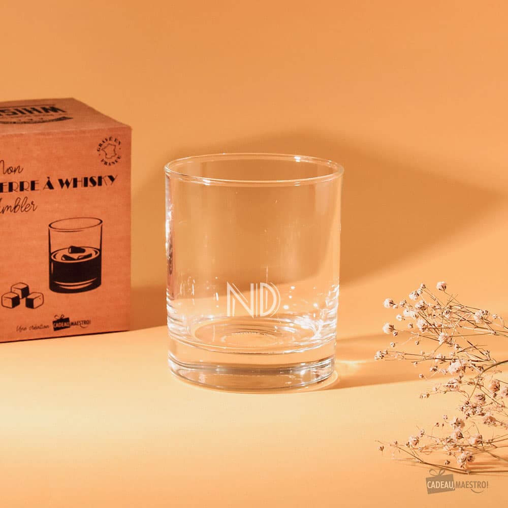 Verre à Whisky Initiales à Personnaliser - Verre Whisky à Personnaliser CadoMaestro