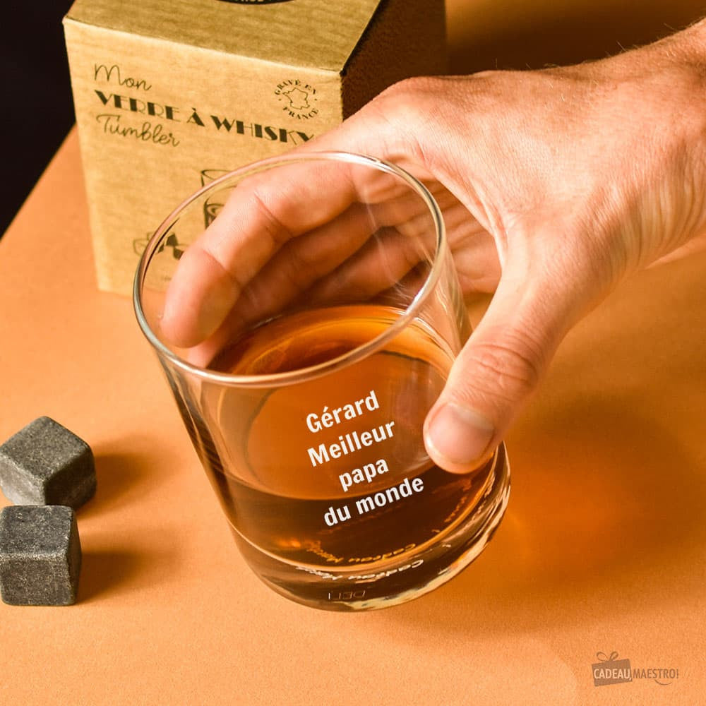 Verre à Whisky Message à Personnaliser - Verre Whisky à Personnaliser