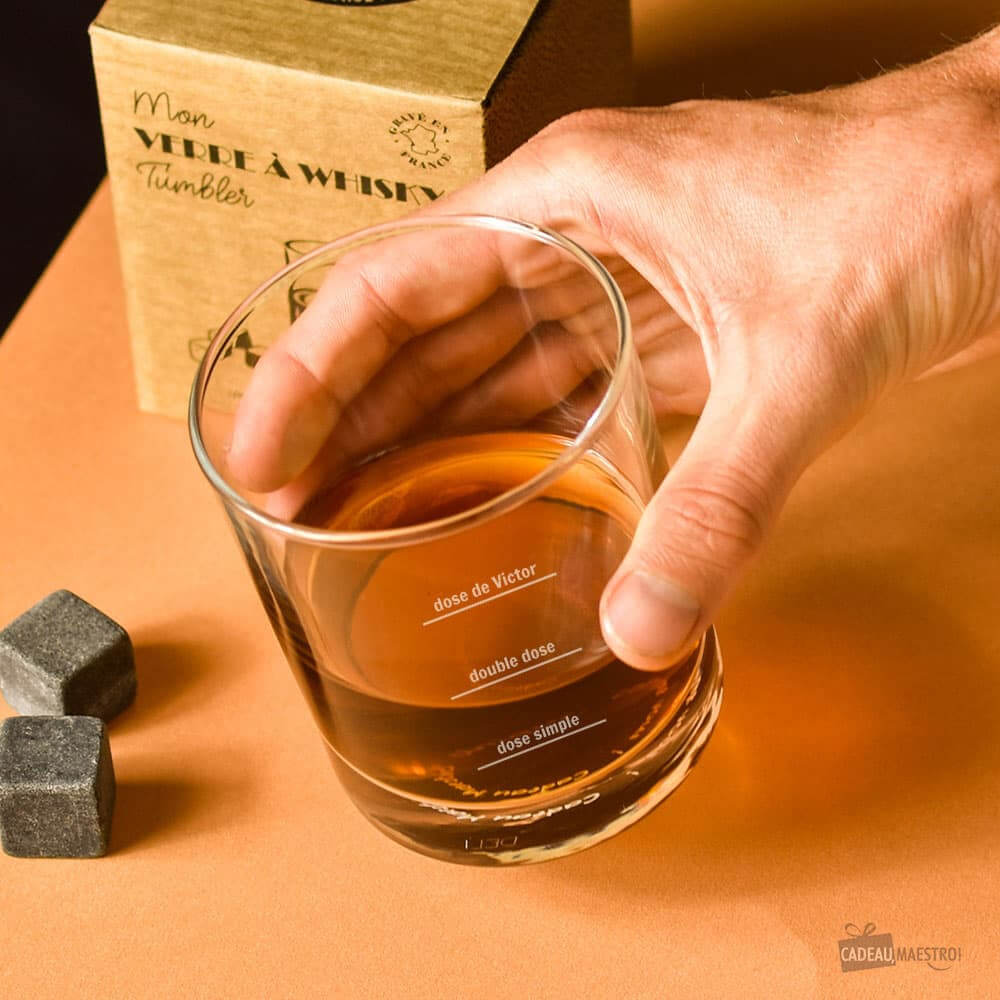 Verre à Whisky Niveaux à Personnaliser - Verre Whisky à Personnaliser