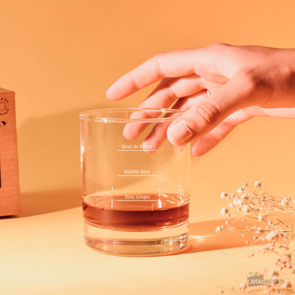 Verre à Whisky Niveaux à Personnaliser - Verre Whisky à Personnaliser