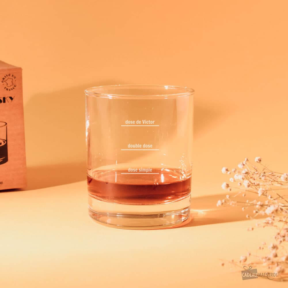Verre à Whisky Niveaux à Personnaliser - Verre Whisky à Personnaliser