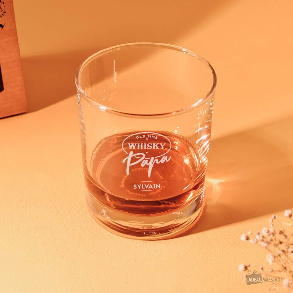 Verre à Whisky Papa à Personnaliser - Verre Whisky à Personnaliser CadoMaestro