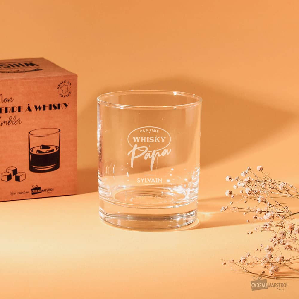 Verre à Whisky Papa à Personnaliser - Verre Whisky à Personnaliser CadoMaestro