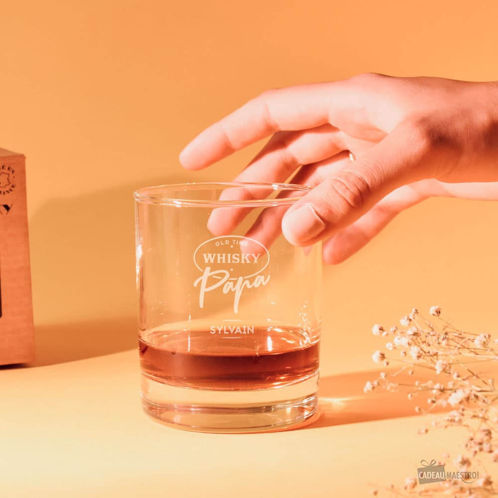 Verre à Whisky Papa à Personnaliser - Verre Whisky à Personnaliser CadoMaestro