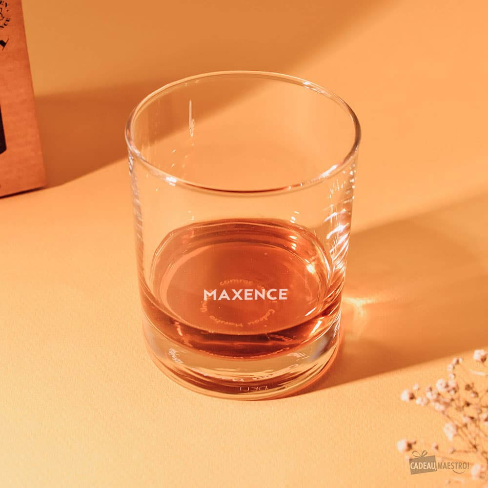 Verre à Whisky Prénom à Personnaliser - Verre Whisky à Personnaliser CadoMaestro