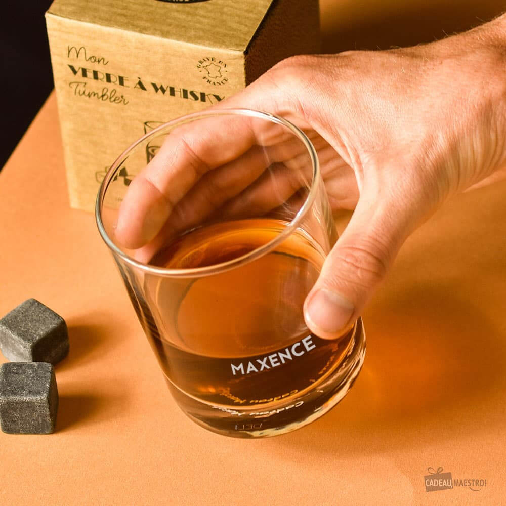 Verre à Whisky Prénom à Personnaliser - Verre Whisky à Personnaliser