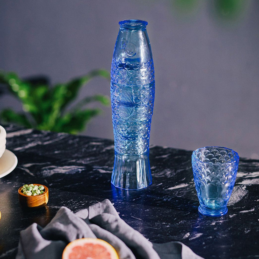 Verres Empilables Poisson Koifish (x4) Bleu - Art de la Table