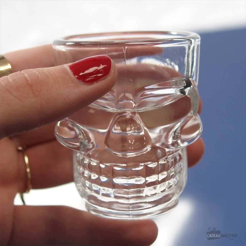 Verres à Shooter Tête de Mort (x4) - Apéro Original Kikkerland