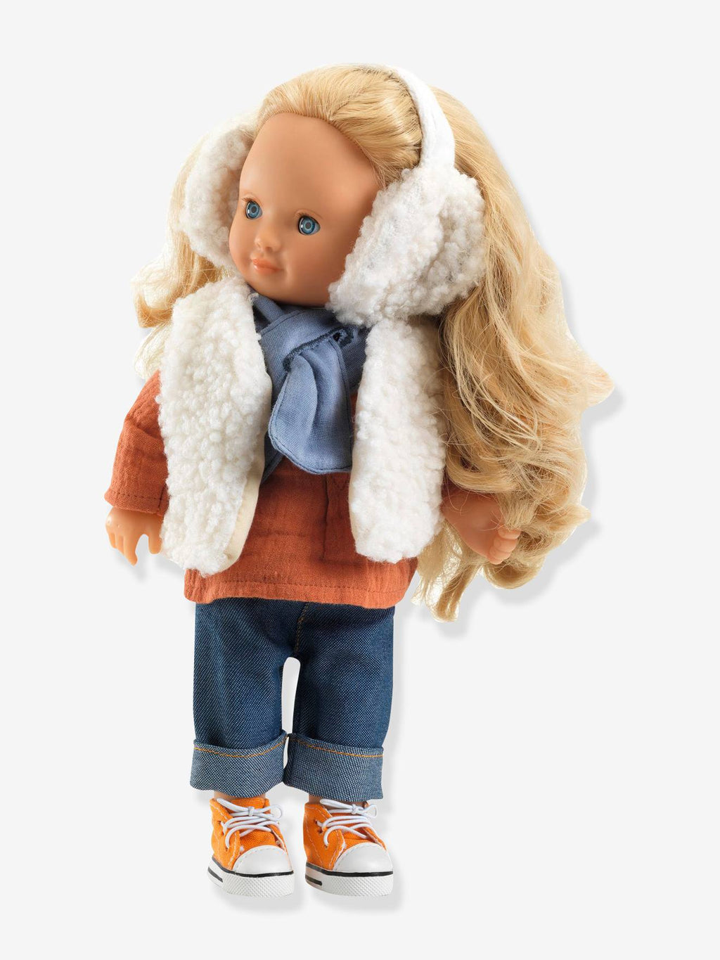 Vêtement moumoute gilet+ oreille sherpa blanc