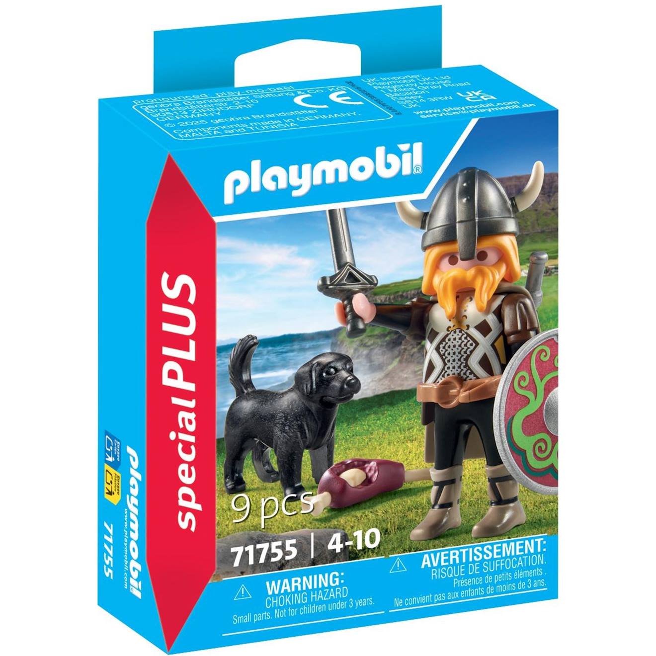 Viking avec son chien, bouclier, casque et armes 71755 multicolore
