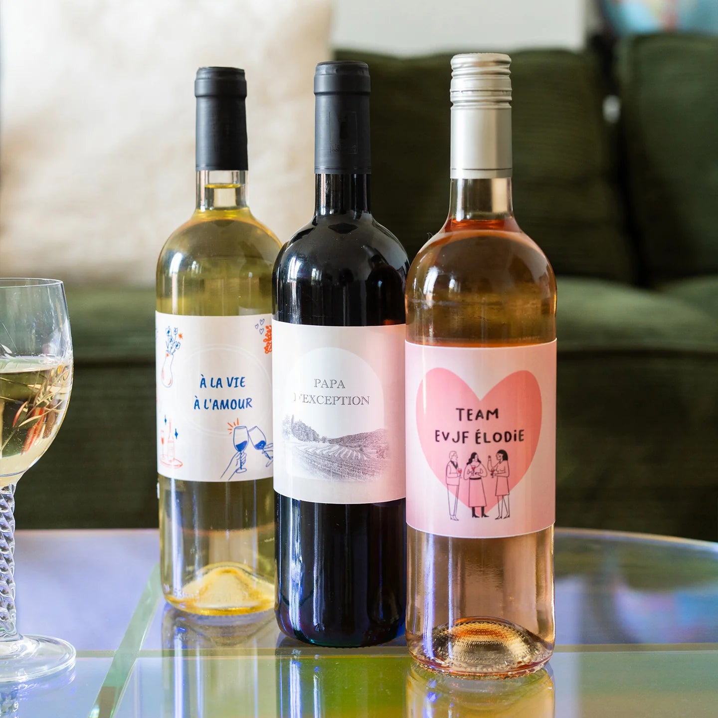 Bouteille de vin personnalisée