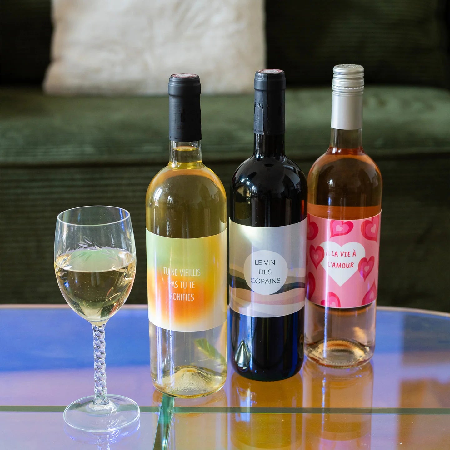 Bouteille de vin personnalisée