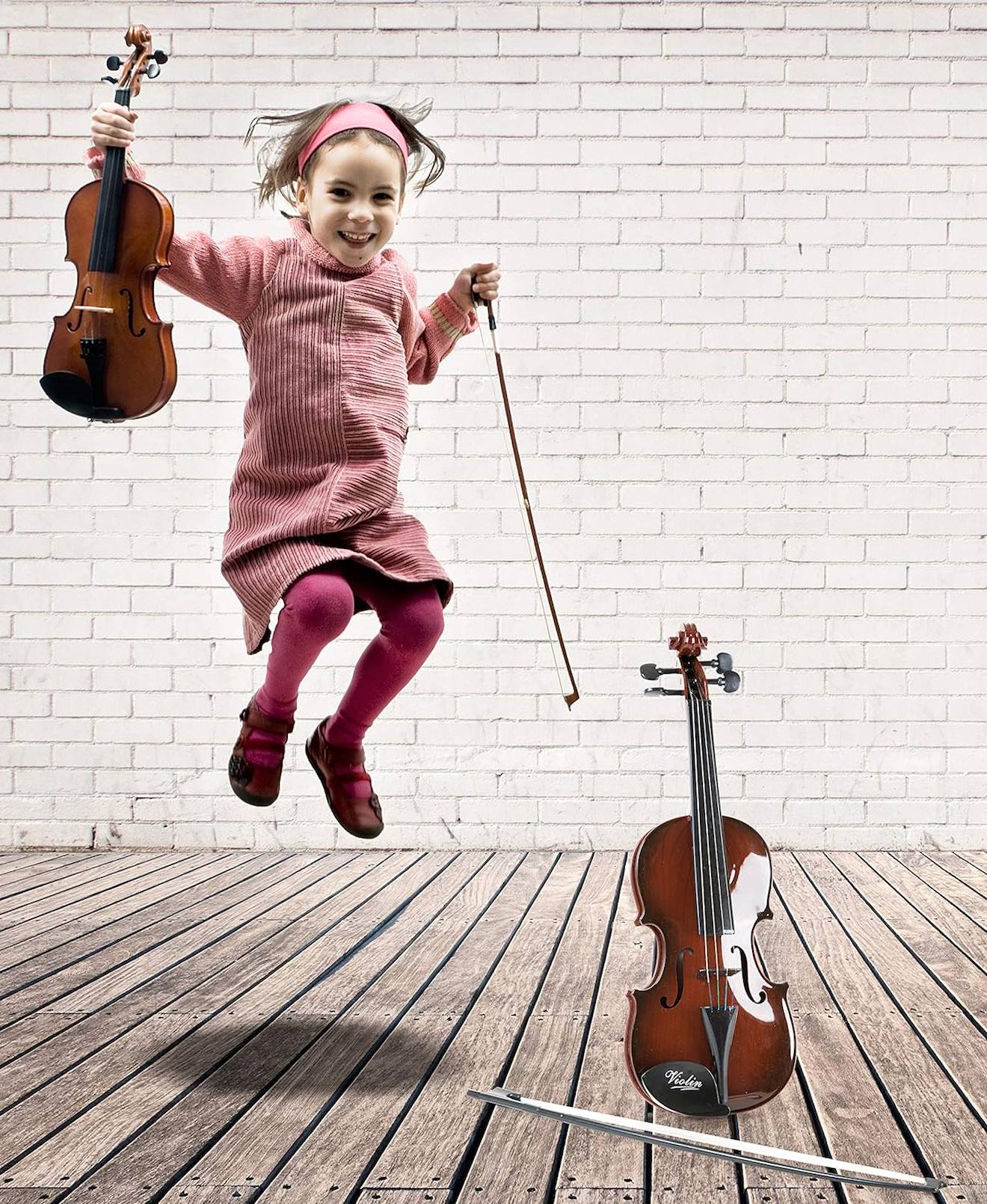 Violon classique pour enfant marron