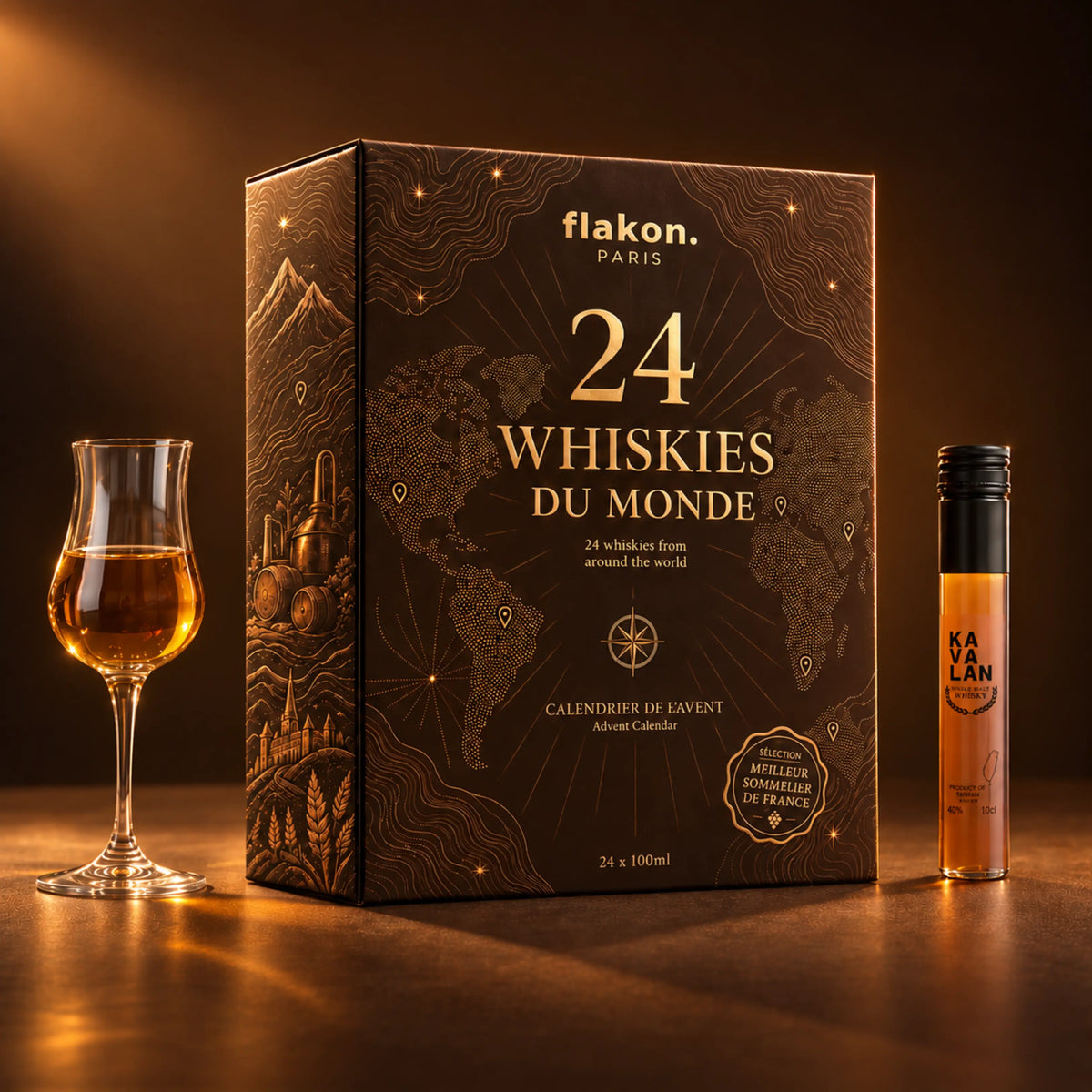 Calendrier de l'Avent whisky Flakon 2026 24 whiskies du monde