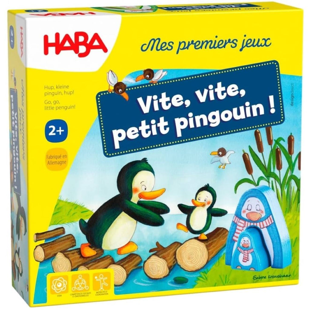Vite, vite, petit pingouin ! jaune