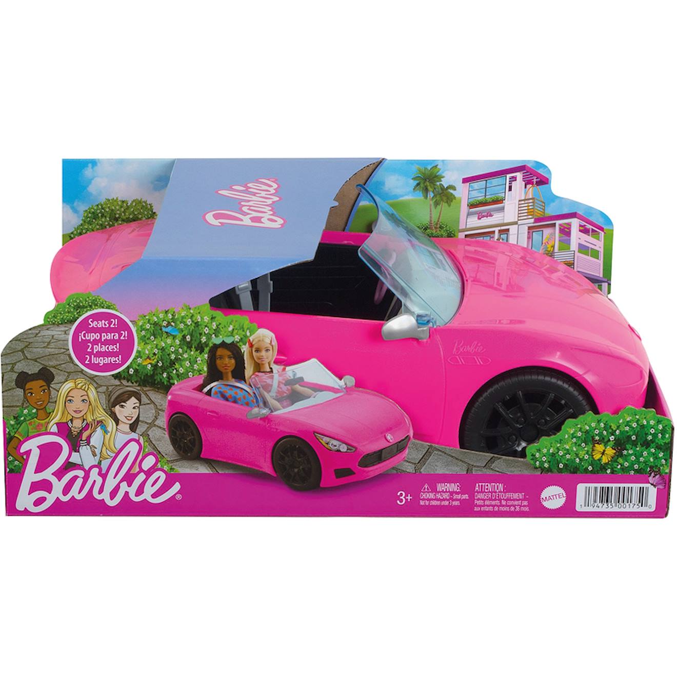 Voiture cabriolet Barbie multicolore