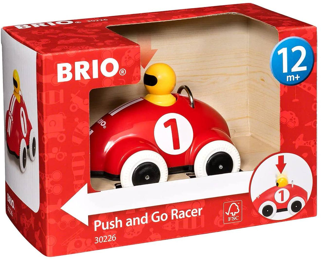 Voiture de course push and Go rouge