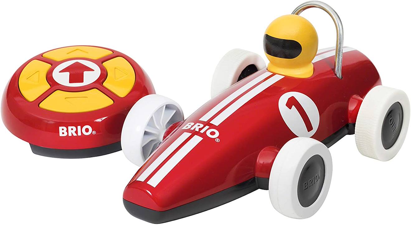 Voiture de course radiocommandée rouge