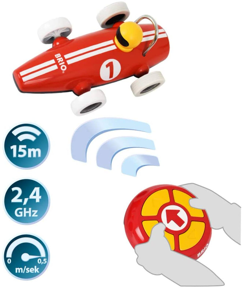 Voiture de course radiocommandée rouge