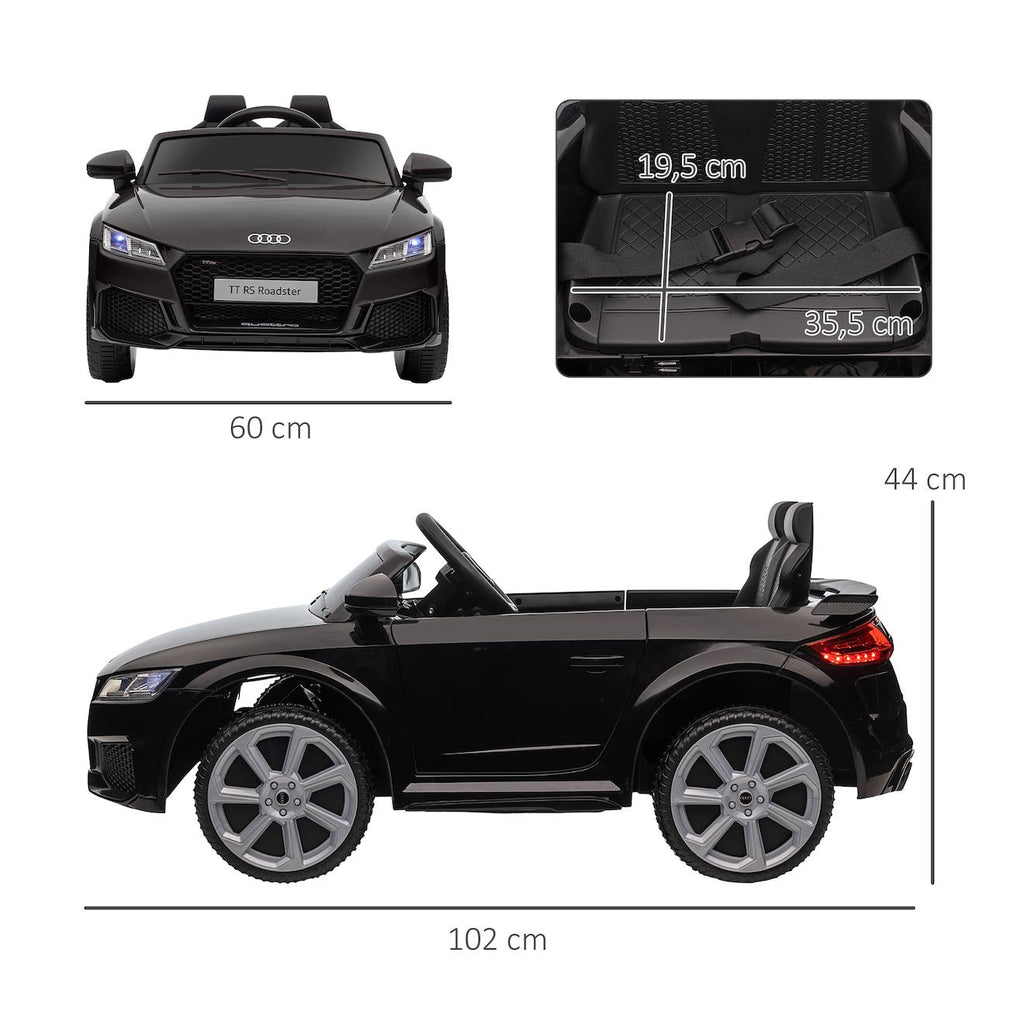 Voiture électrique enfant 12v audi tt rs noir