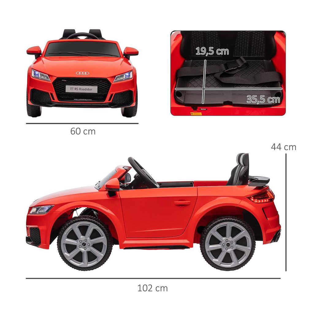 Voiture électrique enfant 12v audi tt rs rouge