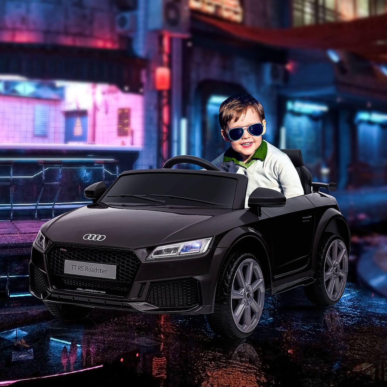 Voiture électrique enfant 12v audi tt rs noir