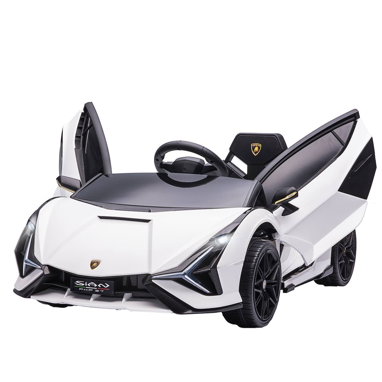 Voiture électrique enfant 12v sián sous licence lamborghini, télécommande, effets sonores, lumineux blanc