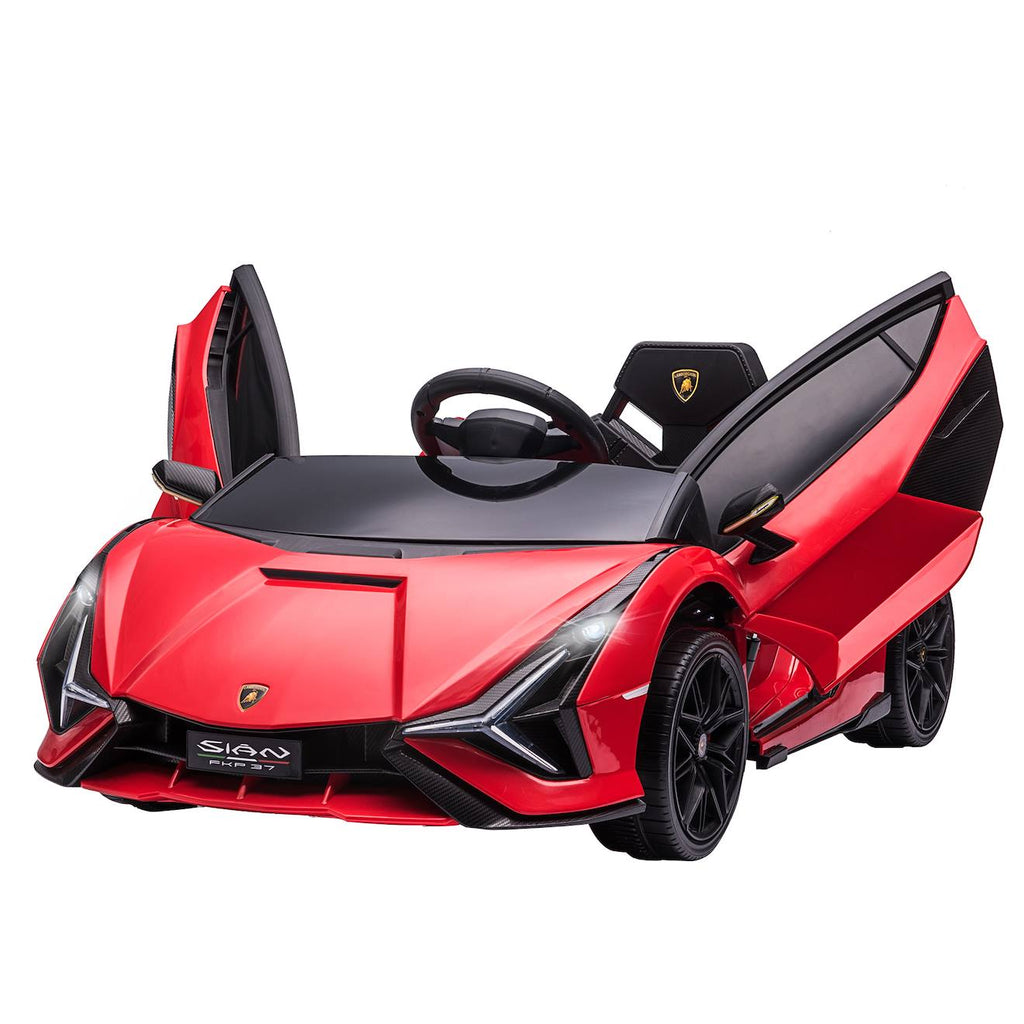 Voiture électrique enfant 12v sián sous licence lamborghini, télécommande, effets sonores, lumineux rouge
