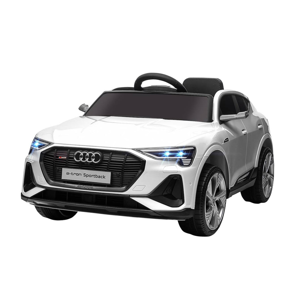 Voiture électrique enfant audi e-tron sportback s line 12 v 8 km/h max - effets sonores, lumineux - télécommande blanc
