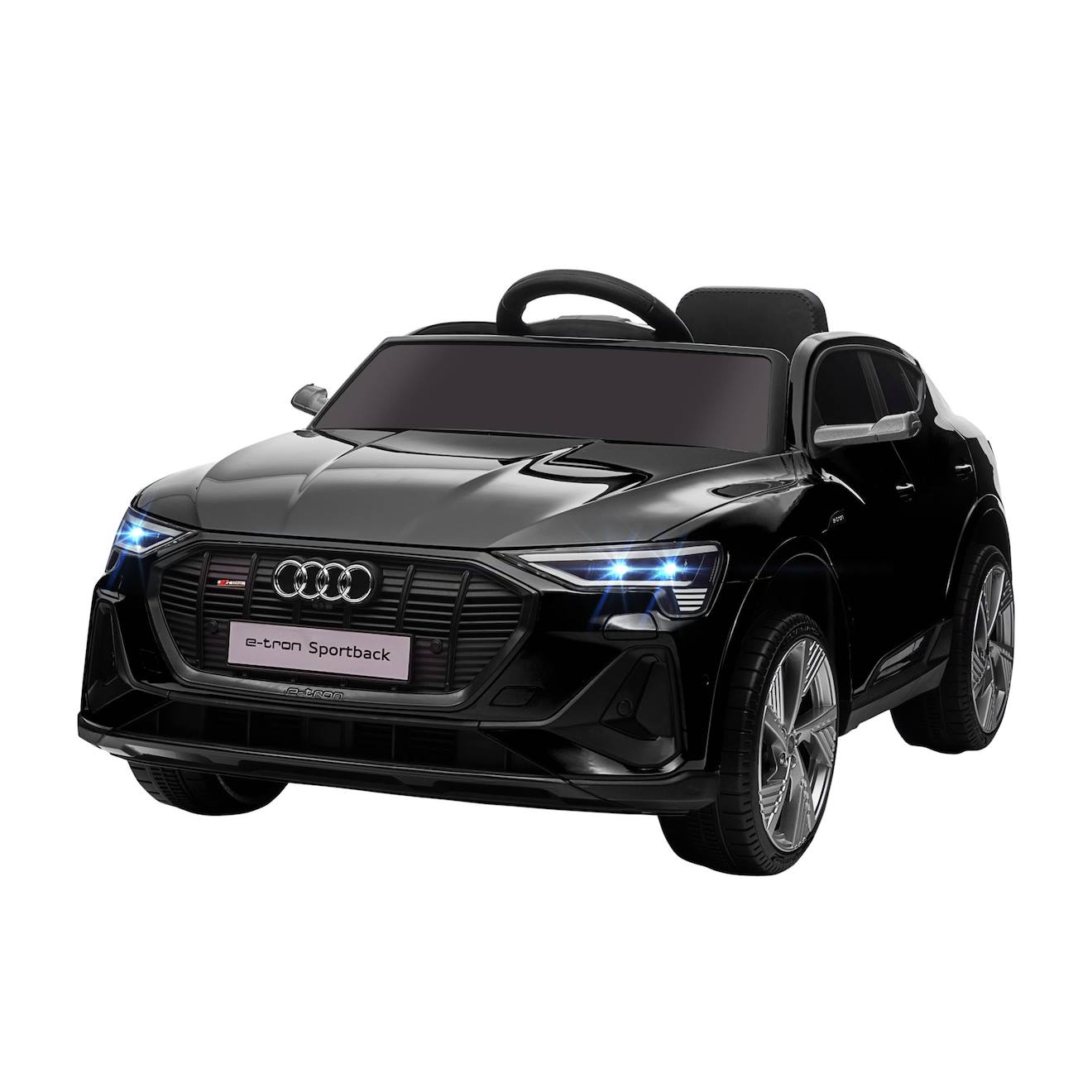 Voiture électrique enfant audi e-tron sportback s line 12 v 8 km/h max - effets sonores, lumineux - télécommande noir