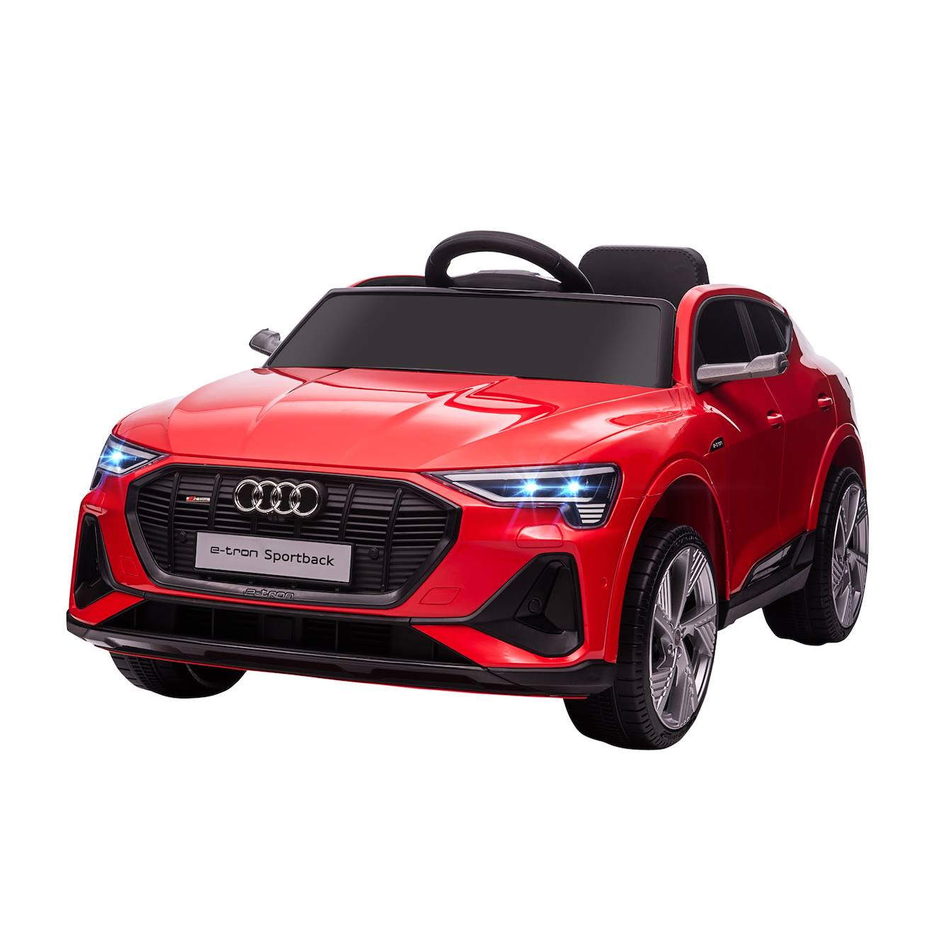 Voiture électrique enfant audi e-tron sportback s line 12 v 8 km/h max - effets sonores, lumineux - télécommande rouge