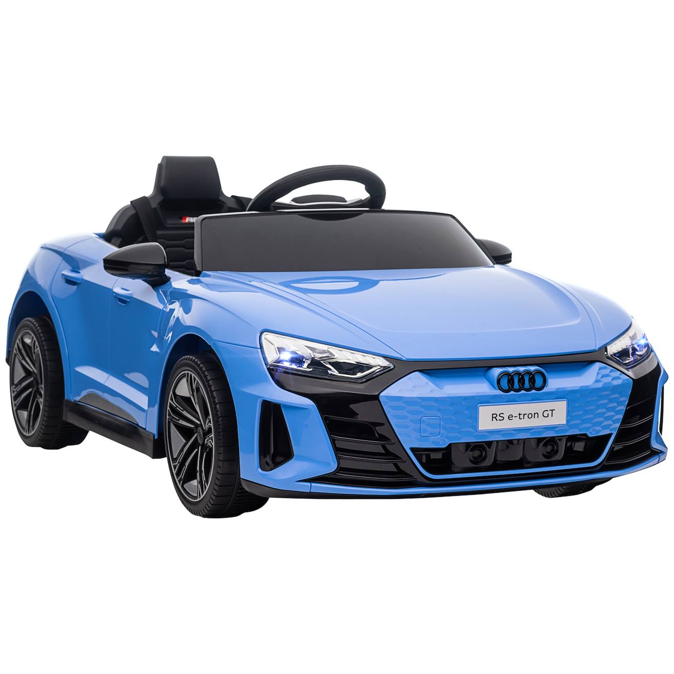 Voiture électrique enfant audi rs e-tron gt v max 5 km/h télécommande effets sonores lumineux bleu